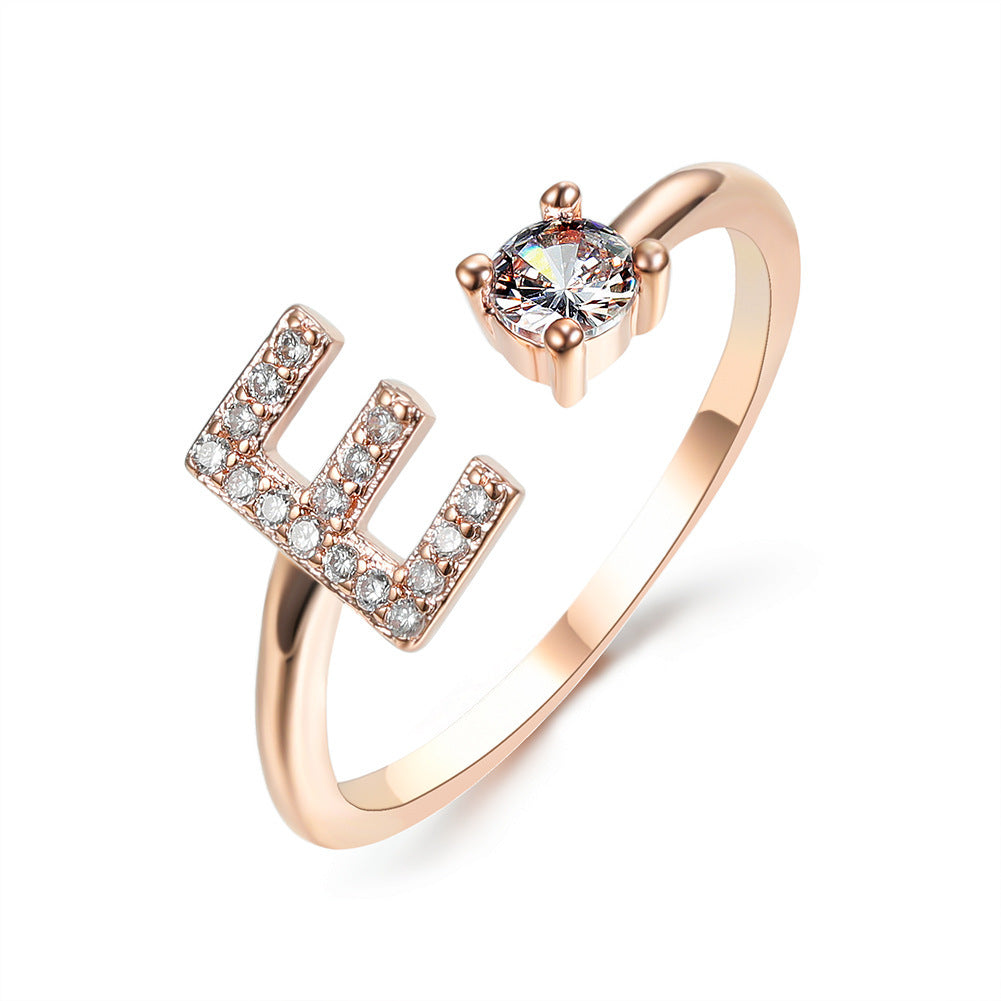 💍Verstellbarer Initialen-Ring mit Zirkonia (A–Z)