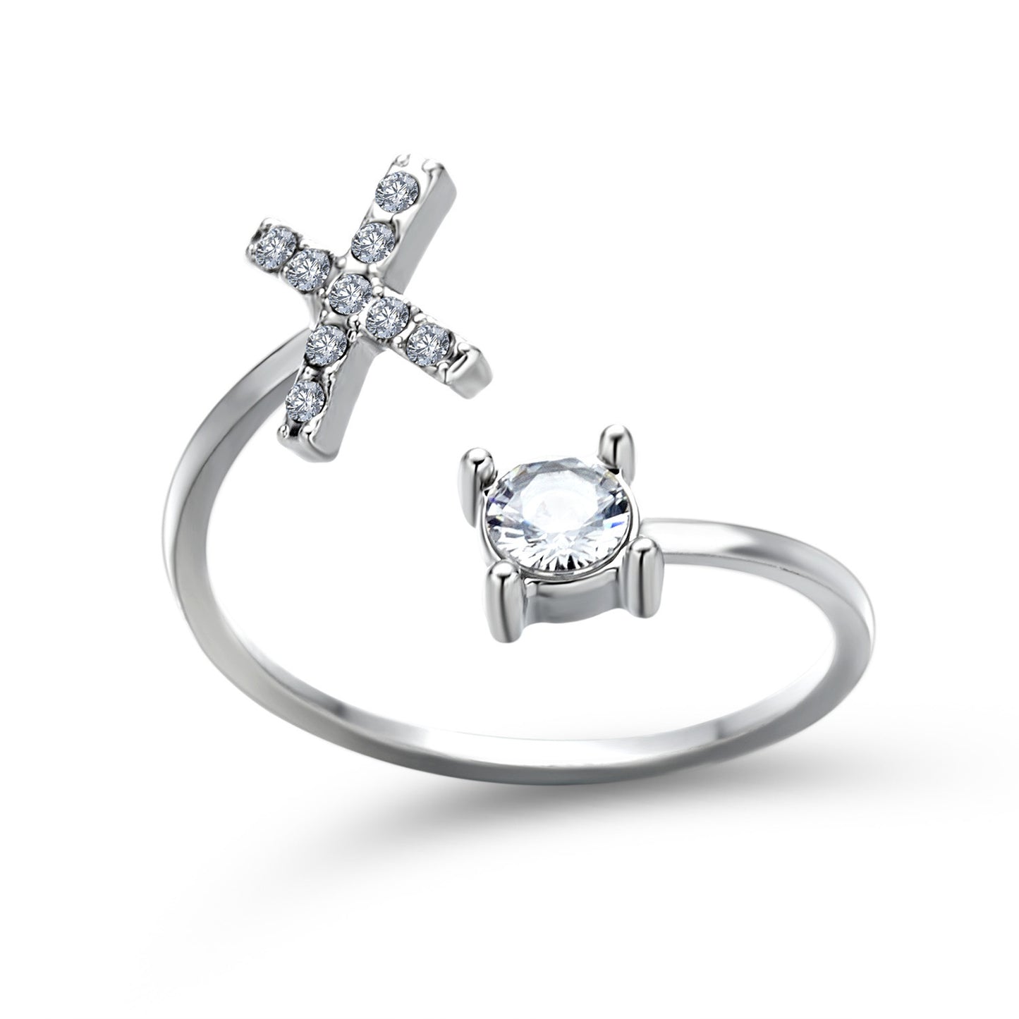 💍Verstellbarer Initialen-Ring mit Zirkonia (A–Z)