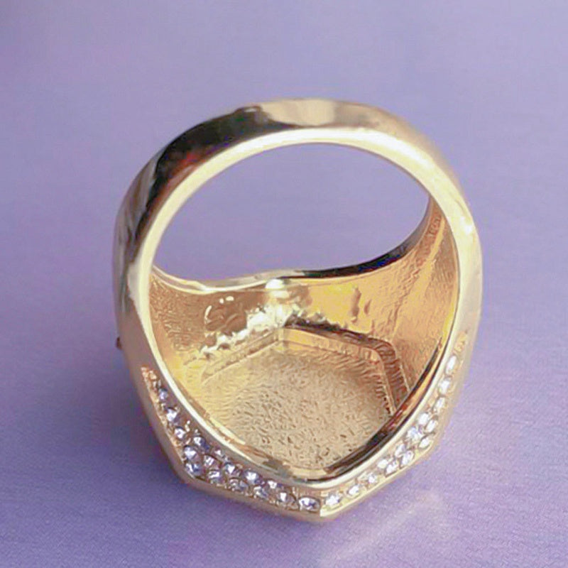 💎 Iced Icon Ring mit Micro Pave Zirkonia