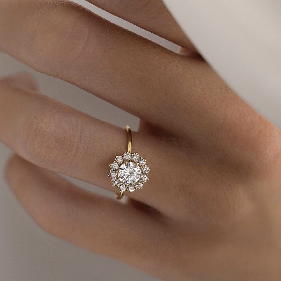 ❄️Zirkonia-Ring mit funkelnden Schneeflocken