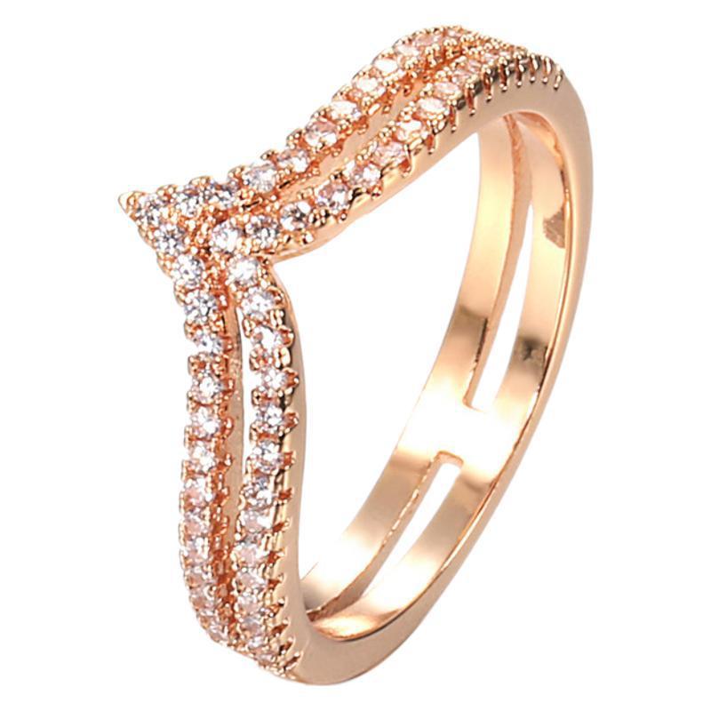 Irregular Geometrischer Roségold Ring
