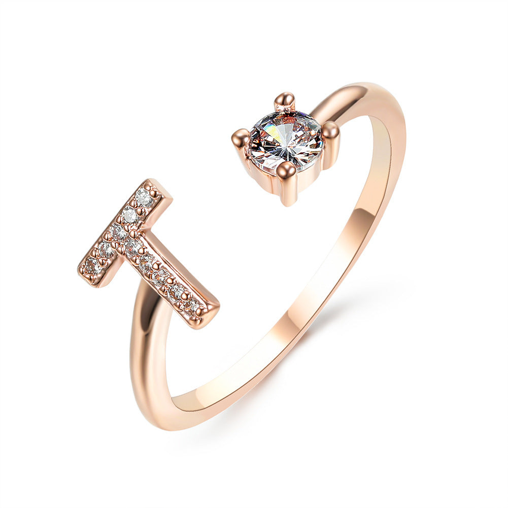 💍Verstellbarer Initialen-Ring mit Zirkonia (A–Z)