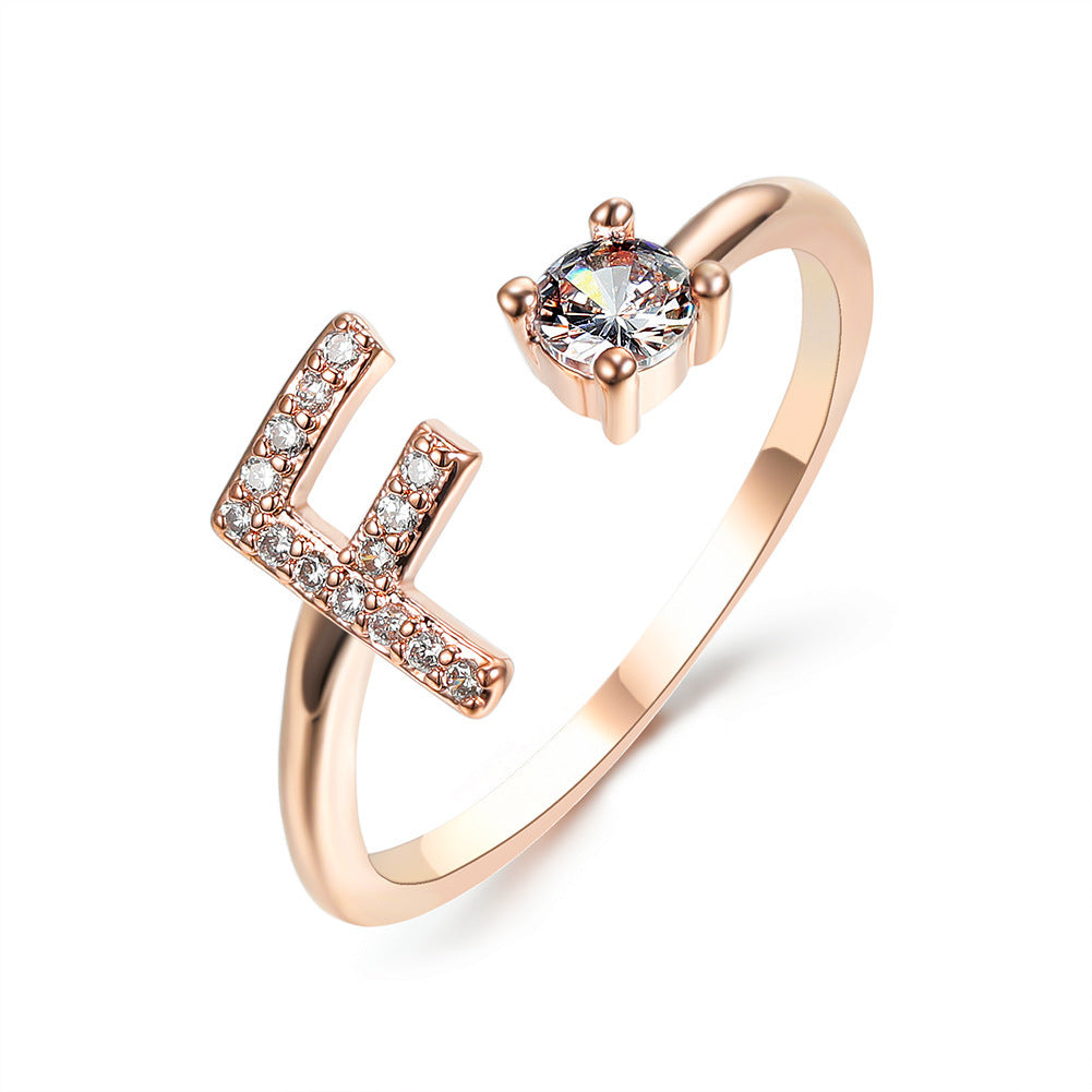 💍Verstellbarer Initialen-Ring mit Zirkonia (A–Z)