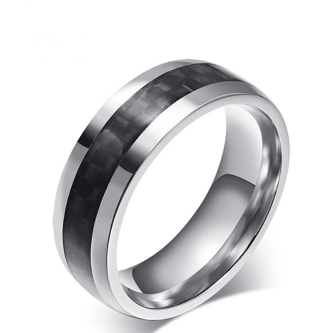 ⬛ Titan trifft Carbon-Herrenring mit schwarzer Carbon