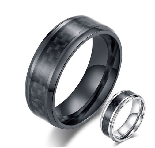 ⬛ Titan trifft Carbon-Herrenring mit schwarzer Carbon